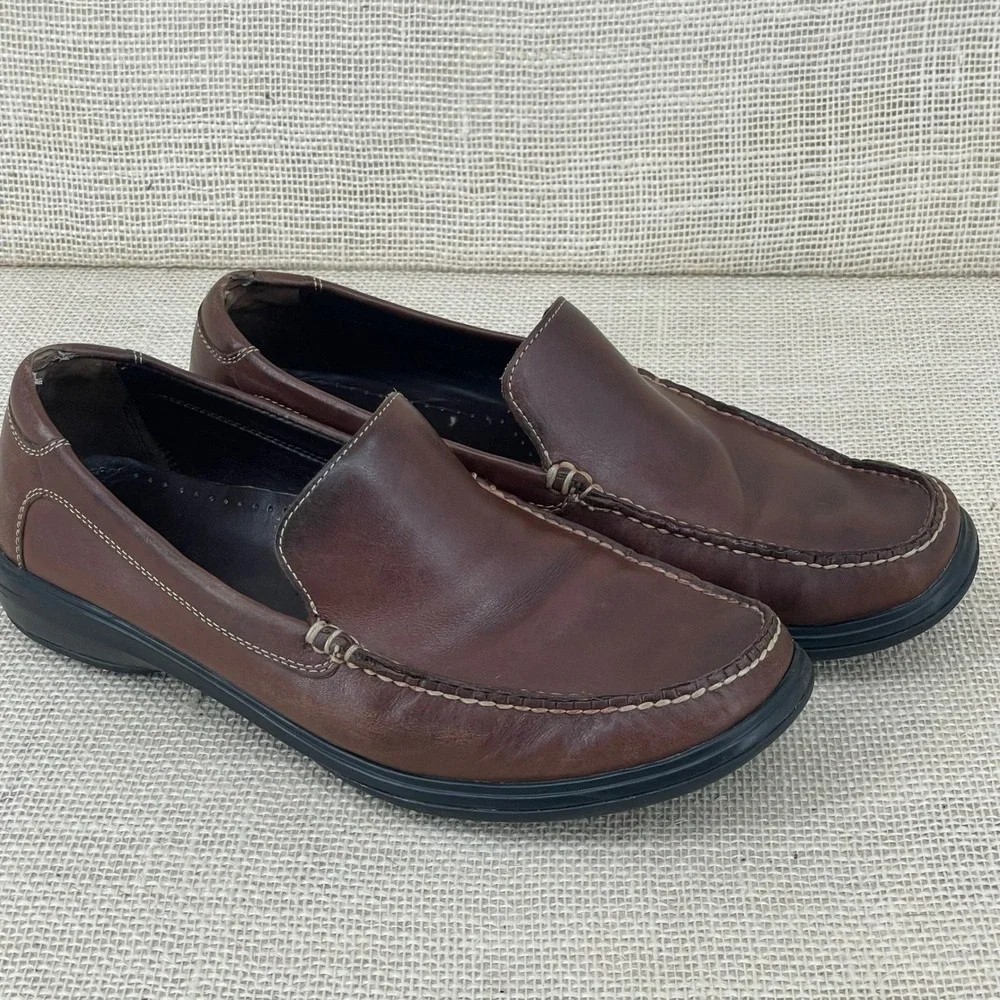 Cole‎ Haan Grant Escape Mens Brown Leather Loafers Drivers Shoes C11404 Size 10M